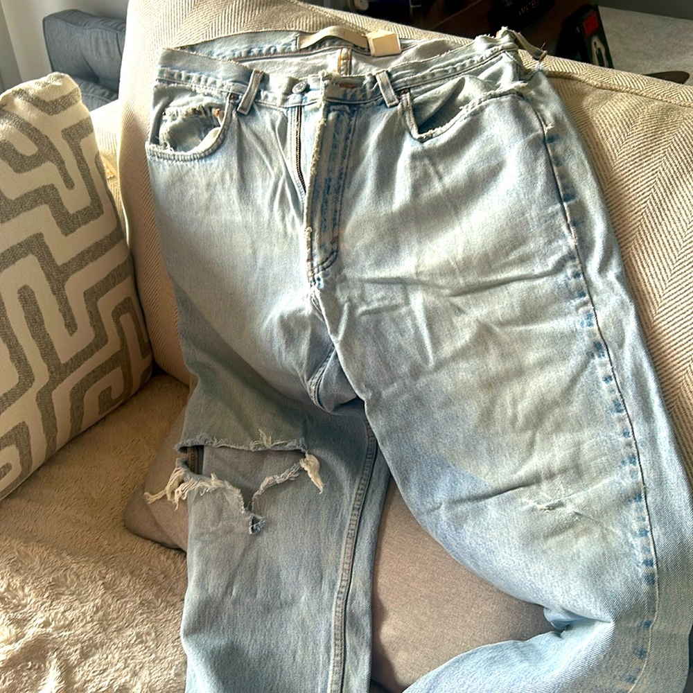 Gap 1988 distressed jeans, 34 waist 33 length pretty cool looking